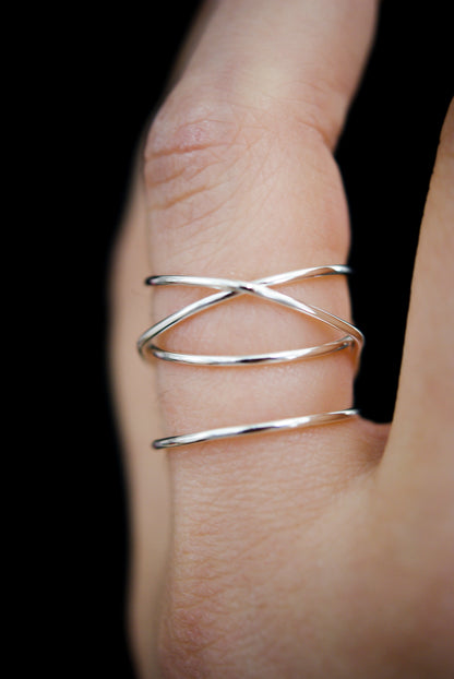 Large Wraparound Ring, Sterling Silver