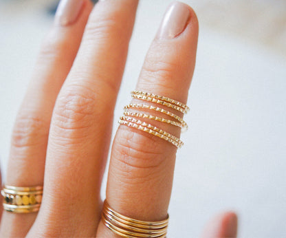 Lined Ring, 14K Gold Fill