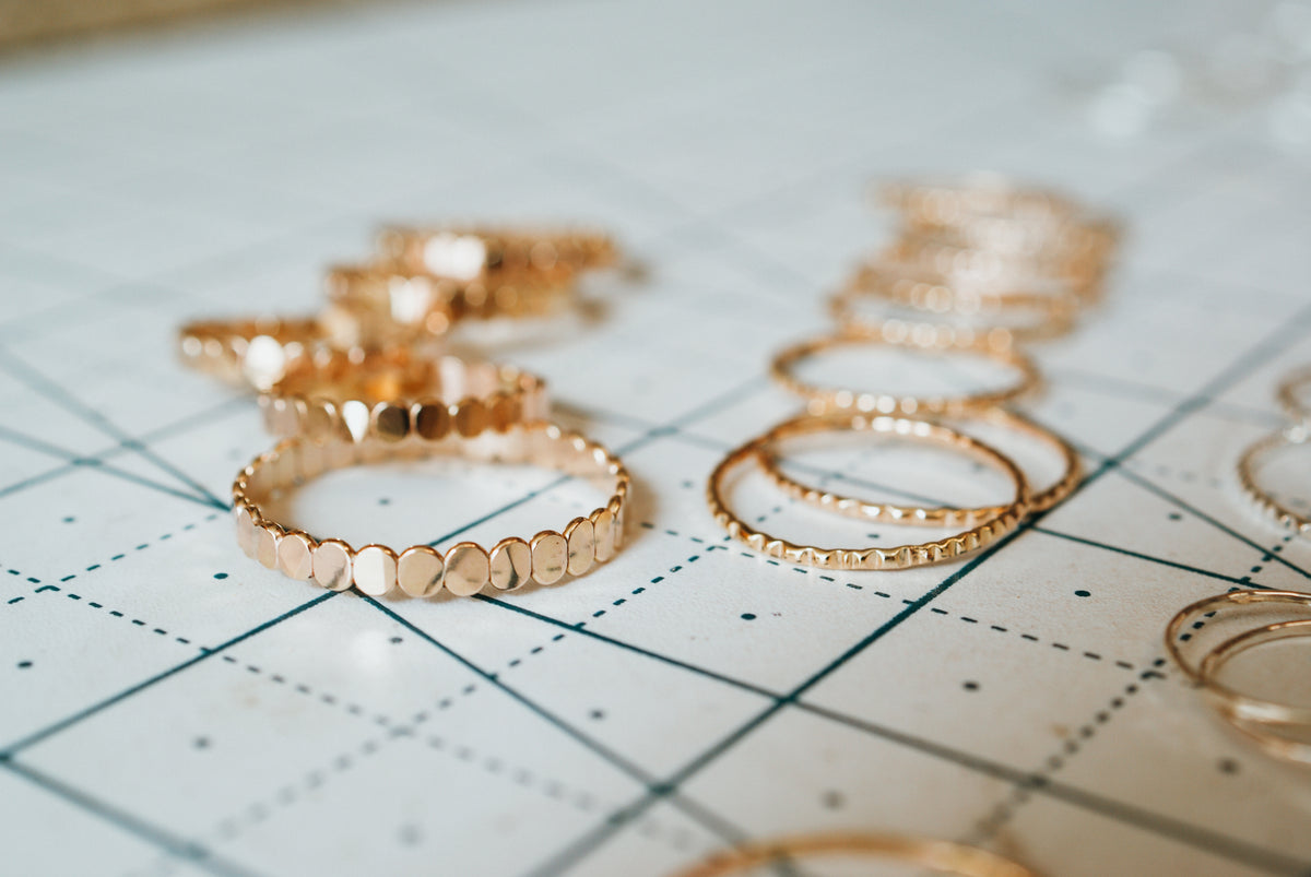 Lined Ring, 14K Gold Fill