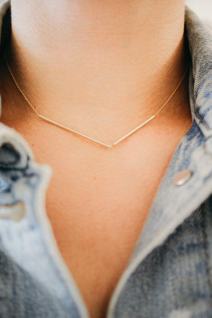 Geo Layering Necklace Set of 2 in Gold Fill, Rose Gold Fill, or Sterling Silver