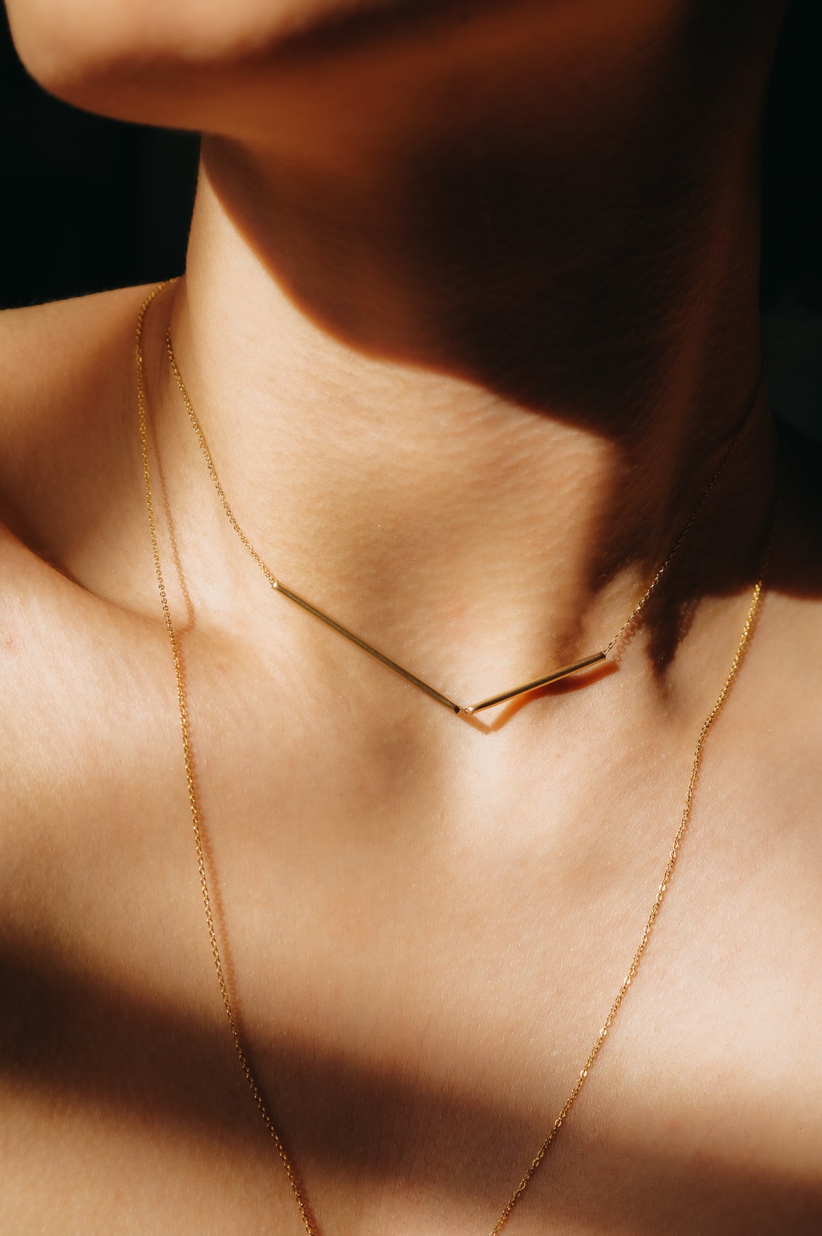 Geo Layering Necklace Set of 2 in Gold Fill, Rose Gold Fill, or Sterling Silver