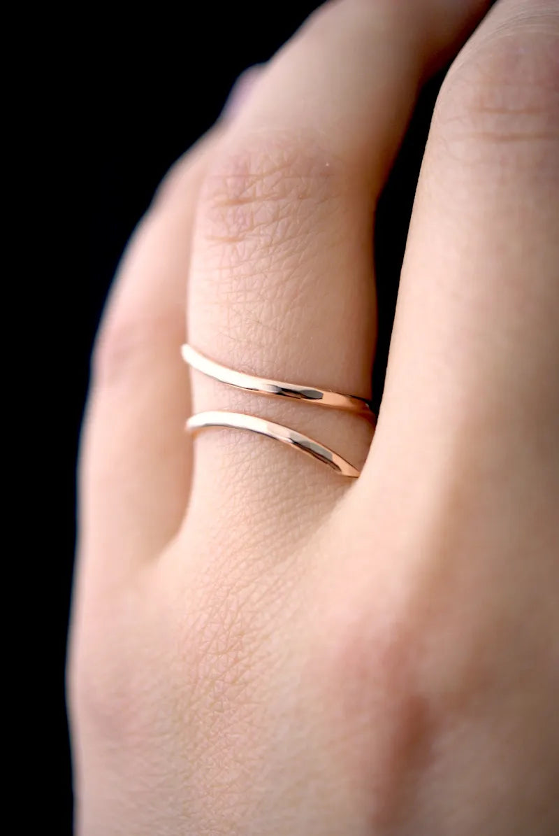 Open Curve Ring, 14K Rose Gold Fill