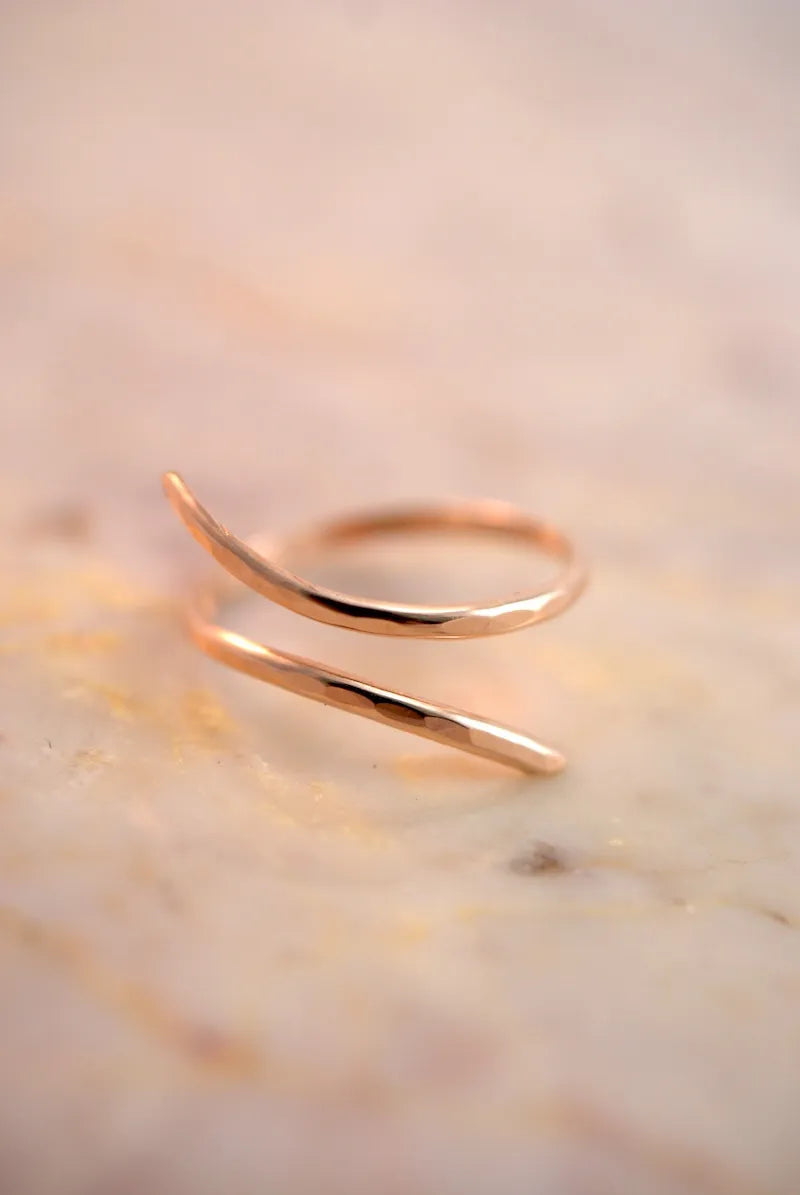 Open Curve Ring, 14K Rose Gold Fill