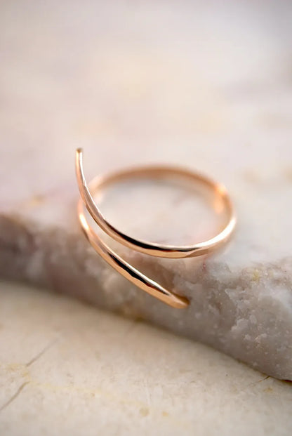 Open Curve Ring, 14K Rose Gold Fill