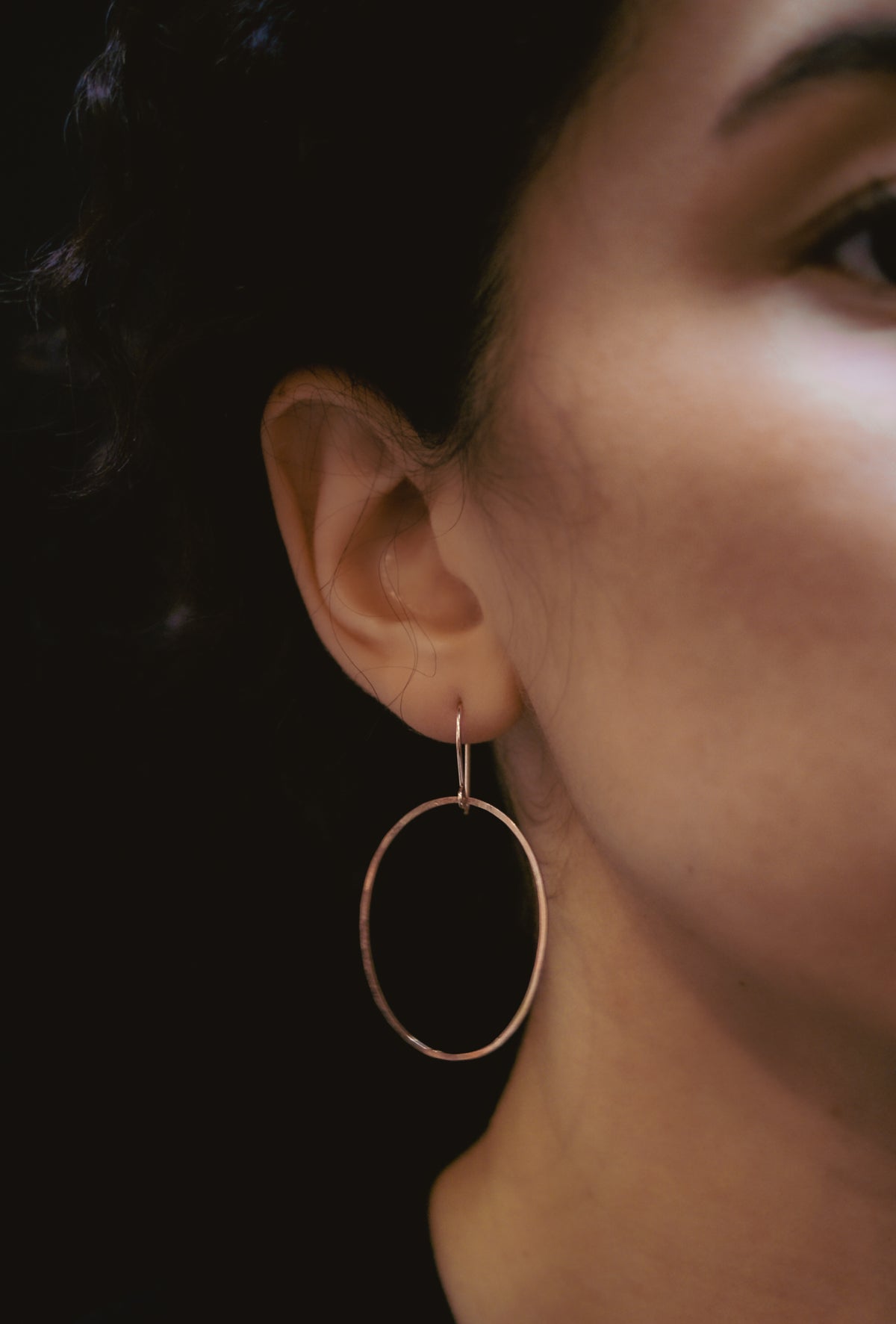 Oval Hoop Earrings, Gold Fill, Rose Gold Fill, or Sterling Silver