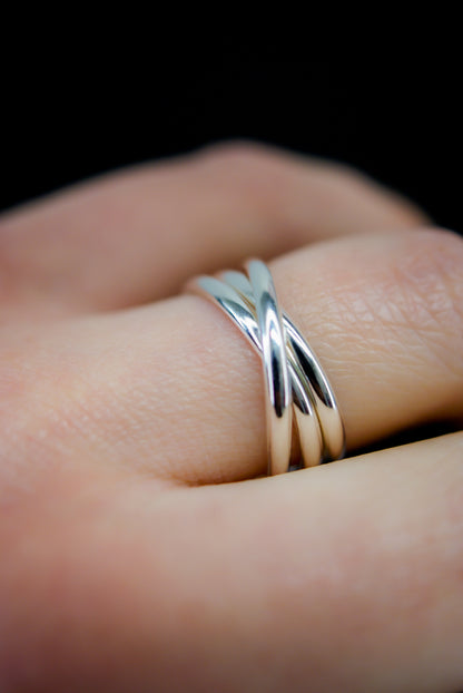 Overlap Ring, Sterling Silver