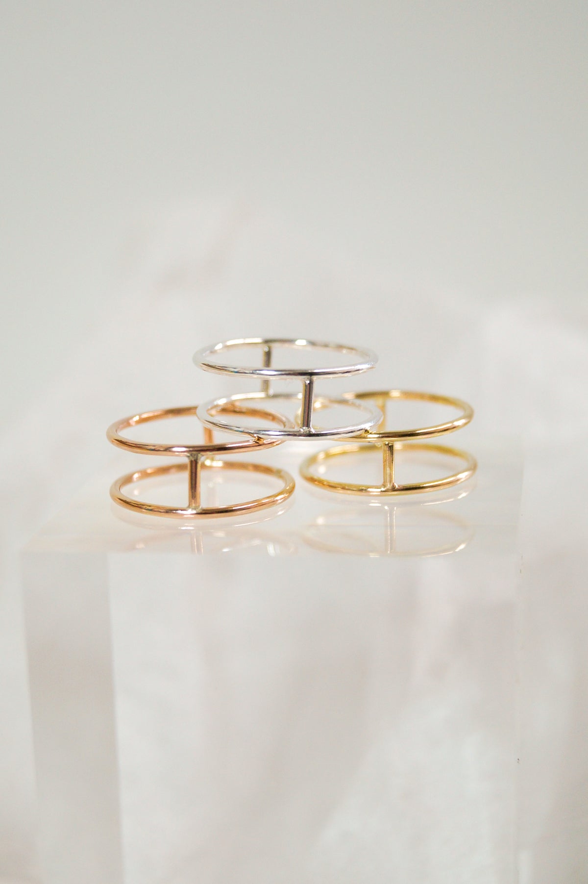 Small Cage Ring, 14K Rose Gold Fill