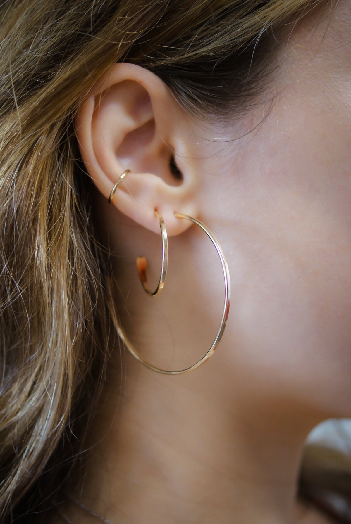 Sunburst Hoop Earrings, Gold Fill, Rose Gold Fill, or Sterling Silver