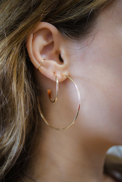 Sunburst Hoop Earrings, Gold Fill, Rose Gold Fill, or Sterling Silver