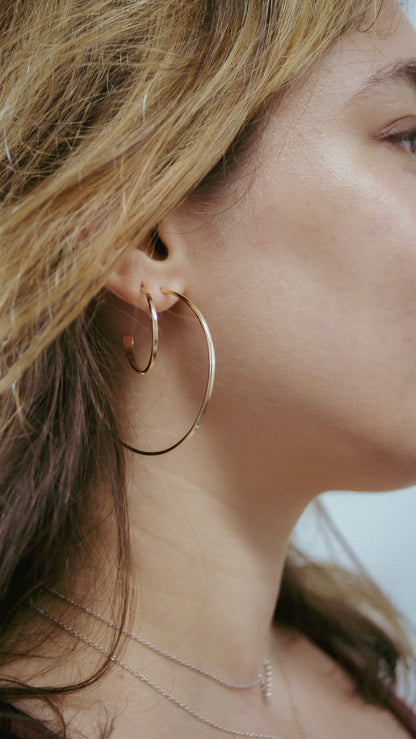 Sunburst Hoop Earrings, Gold Fill, Rose Gold Fill, or Sterling Silver