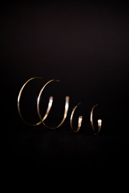 Sunburst Hoop Earrings, Gold Fill, Rose Gold Fill, or Sterling Silver