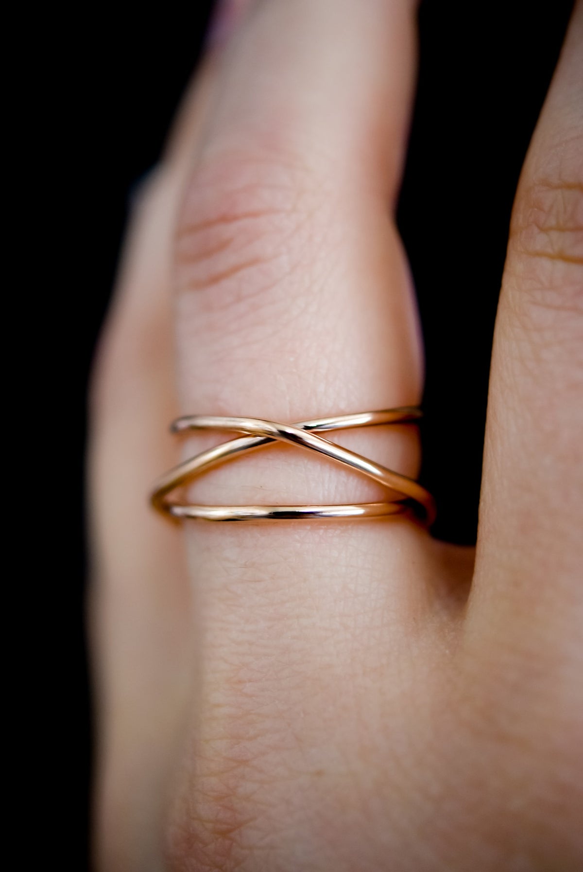 Wraparound Ring, Solid 14K Rose Gold