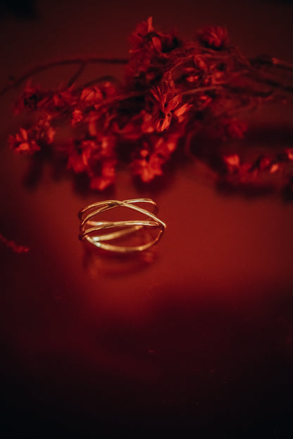 Wraparound Ring, Solid 14K Rose Gold