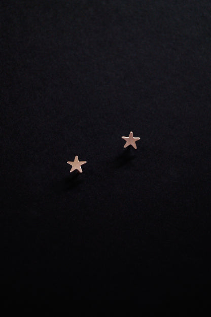 Star Stud Earrings, Gold Fill, Rose Gold Fill or Sterling Silver