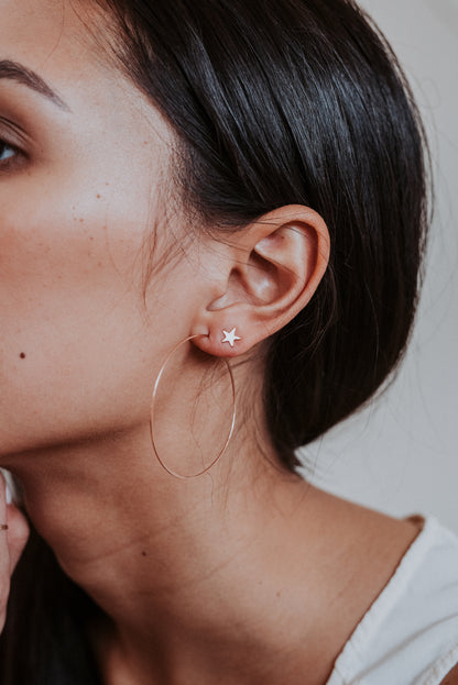 Star Stud Earrings, Gold Fill, Rose Gold Fill or Sterling Silver