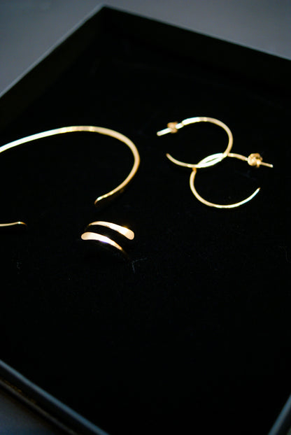 Sunburst Hoop Earrings, Gold Fill, Rose Gold Fill, or Sterling Silver