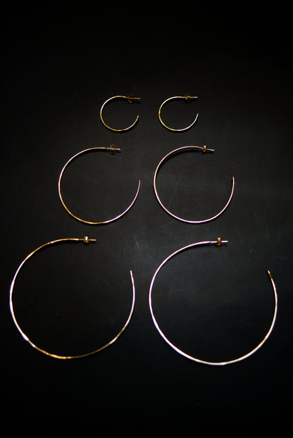 Sunburst Hoop Earrings, Gold Fill, Rose Gold Fill, or Sterling Silver