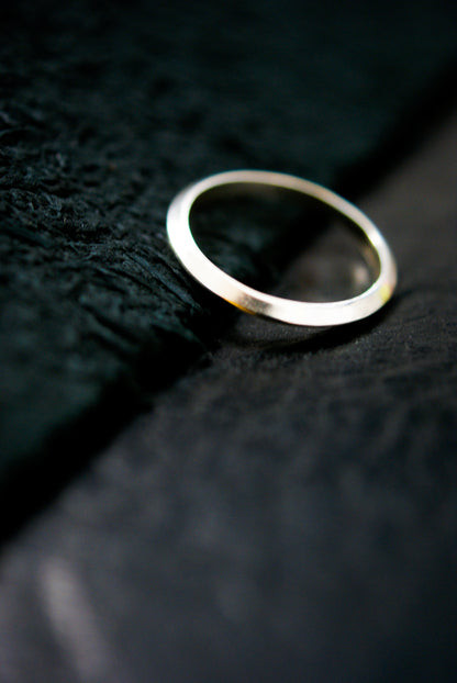 Thick Triangle Ring, Sterling Silver