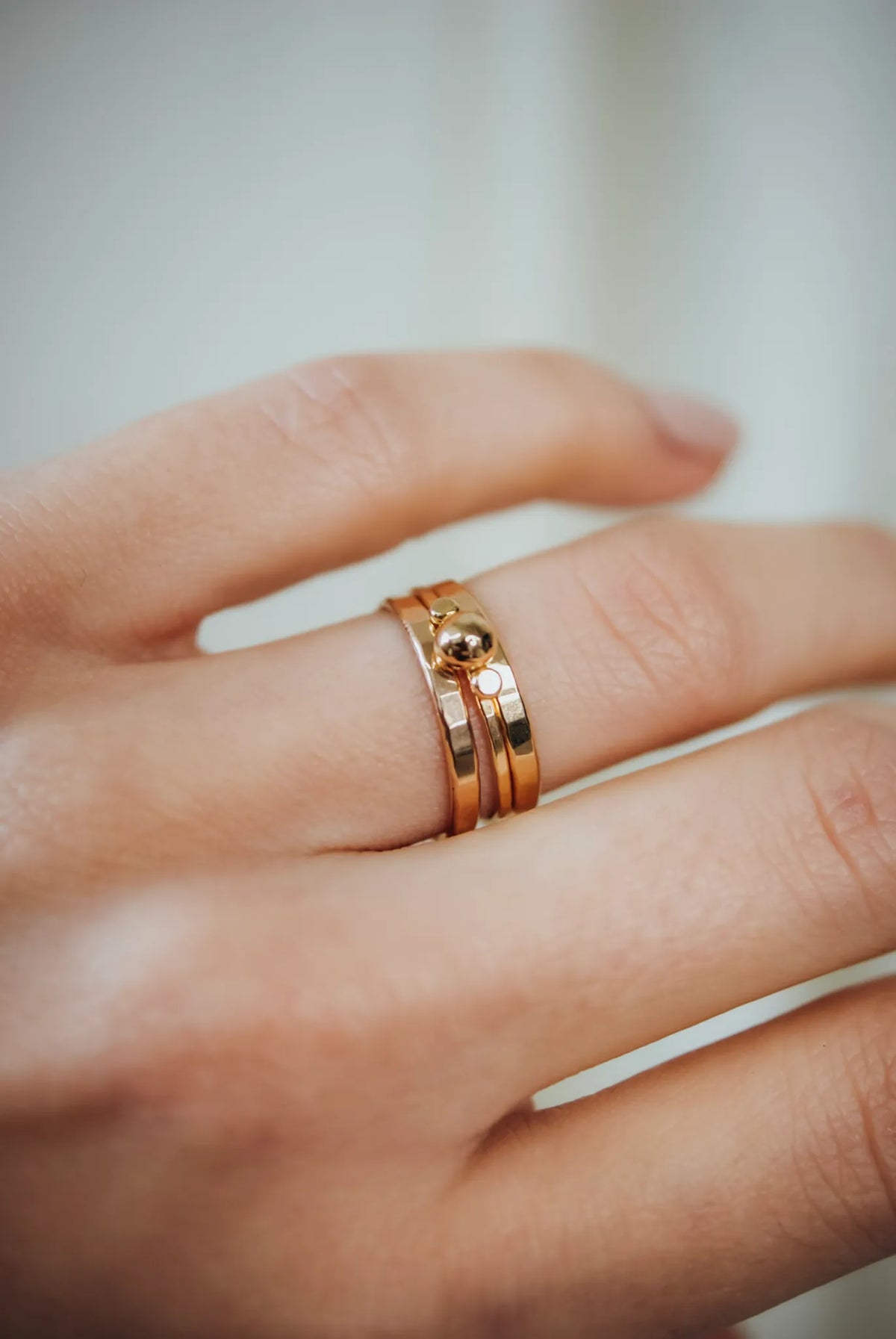 Trinity Ring, Solid 14K Gold