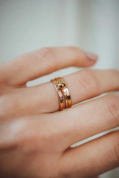 Trinity Ring, Solid 14K Gold