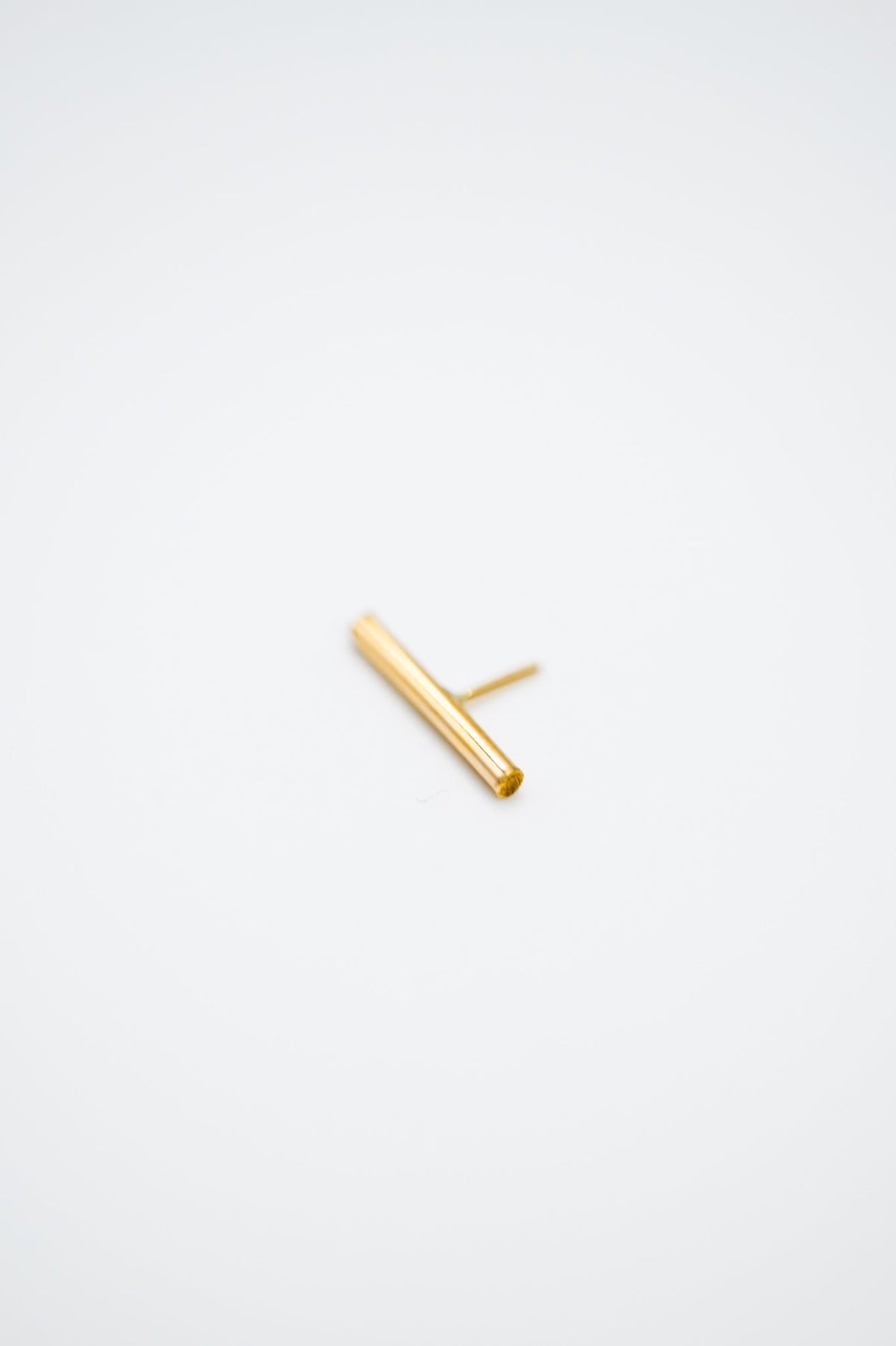 Mini Bar Flat Back Stud Earring, Solid Gold or Rose Gold