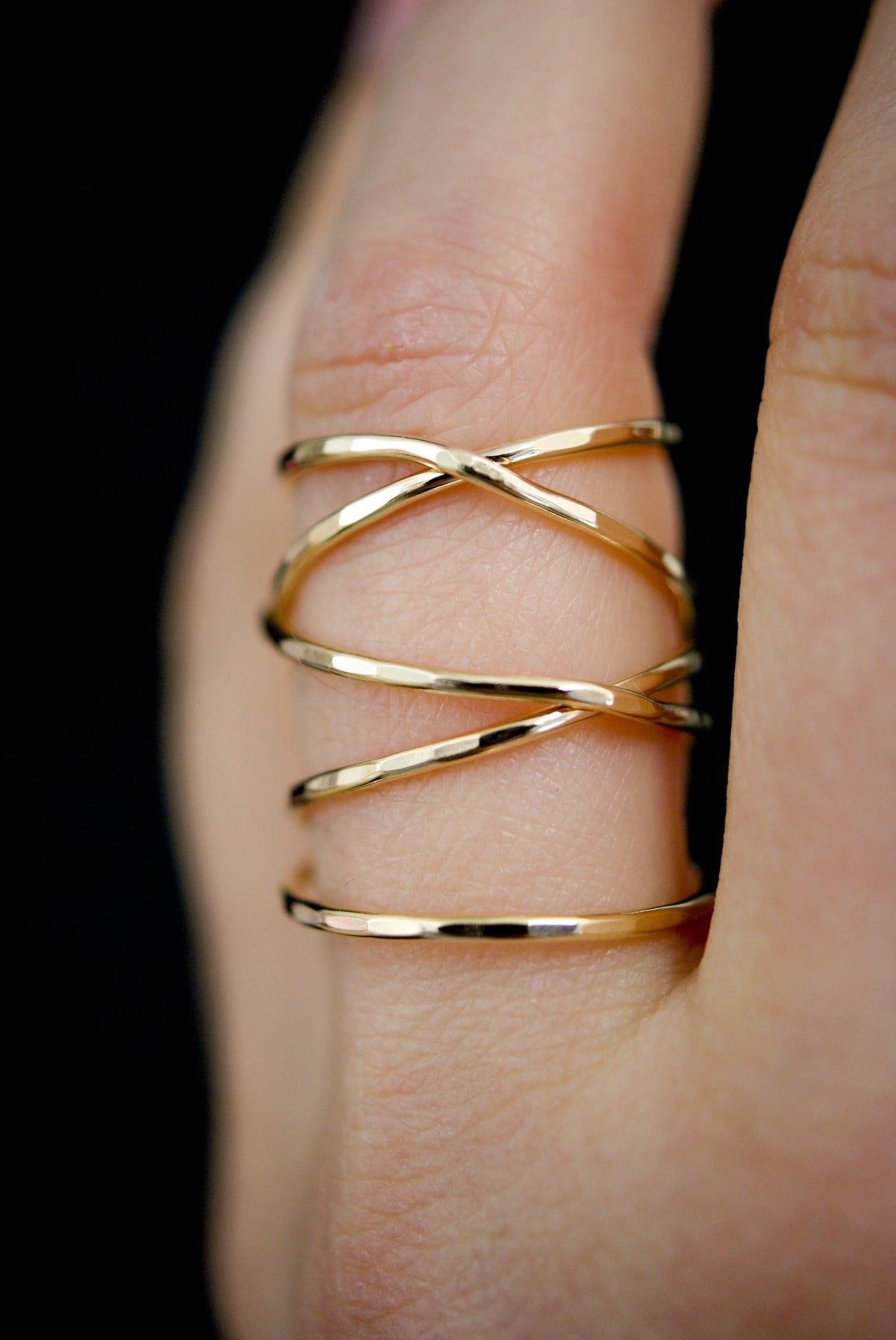 Extra Large Wraparound Ring, Solid 14K Gold
