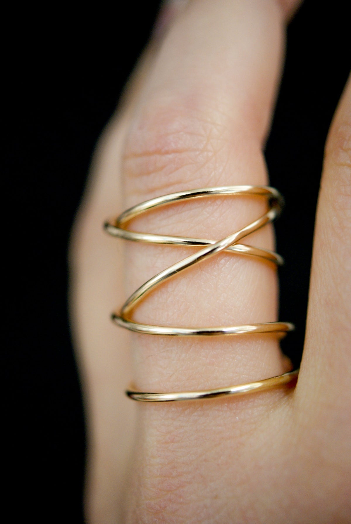 Extra Large Wraparound Ring, Solid 14K Gold