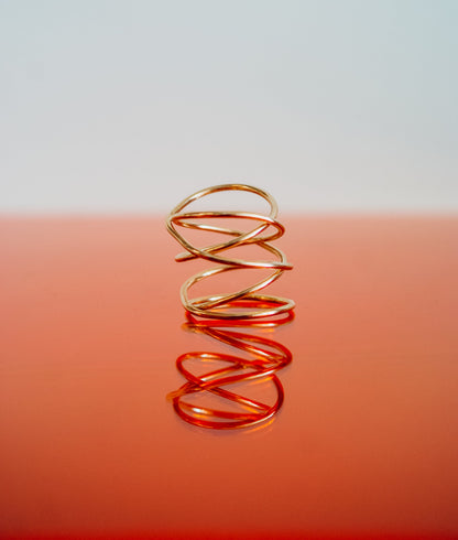 Extra Large Wraparound Ring, Solid 14K Gold