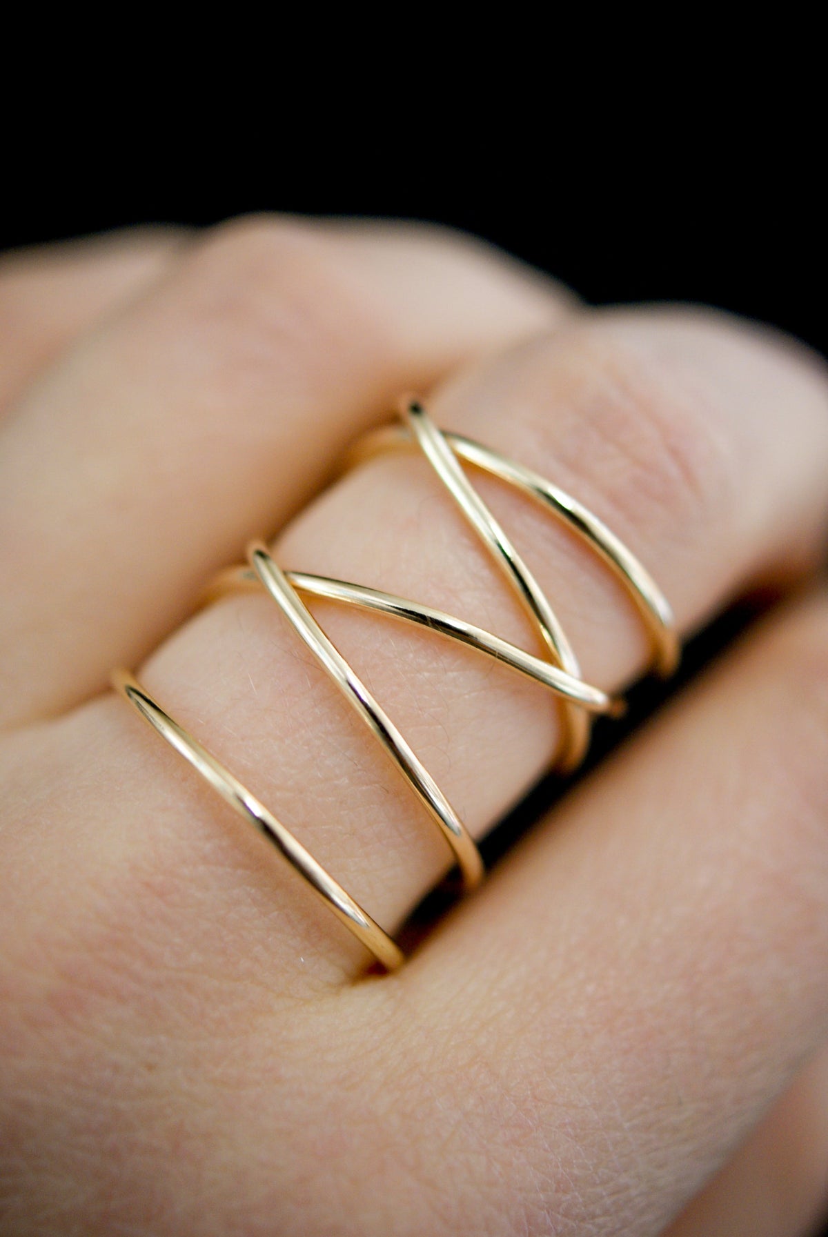 Extra Large Wraparound Ring, Solid 14K Gold