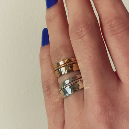 Essential Set of 3 Stacking Rings, Gold Fill, Rose Gold Fill or Sterling Silver
