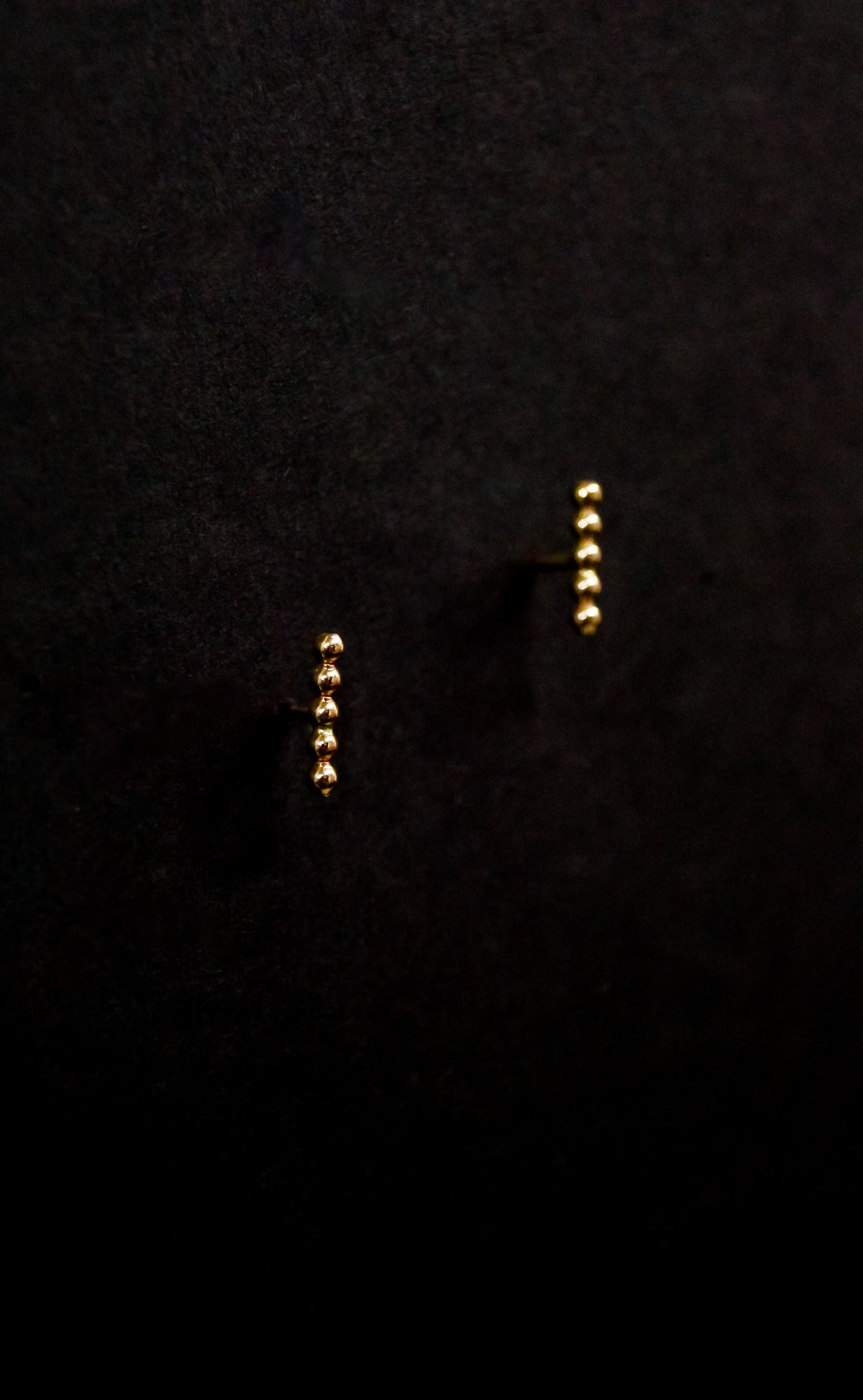 Mini Bead Bar Stud Earrings, Gold Fill, Rose Gold Fill, or Sterling Silver