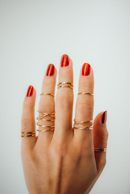 Extra Large Wraparound Ring, Solid 14K Gold