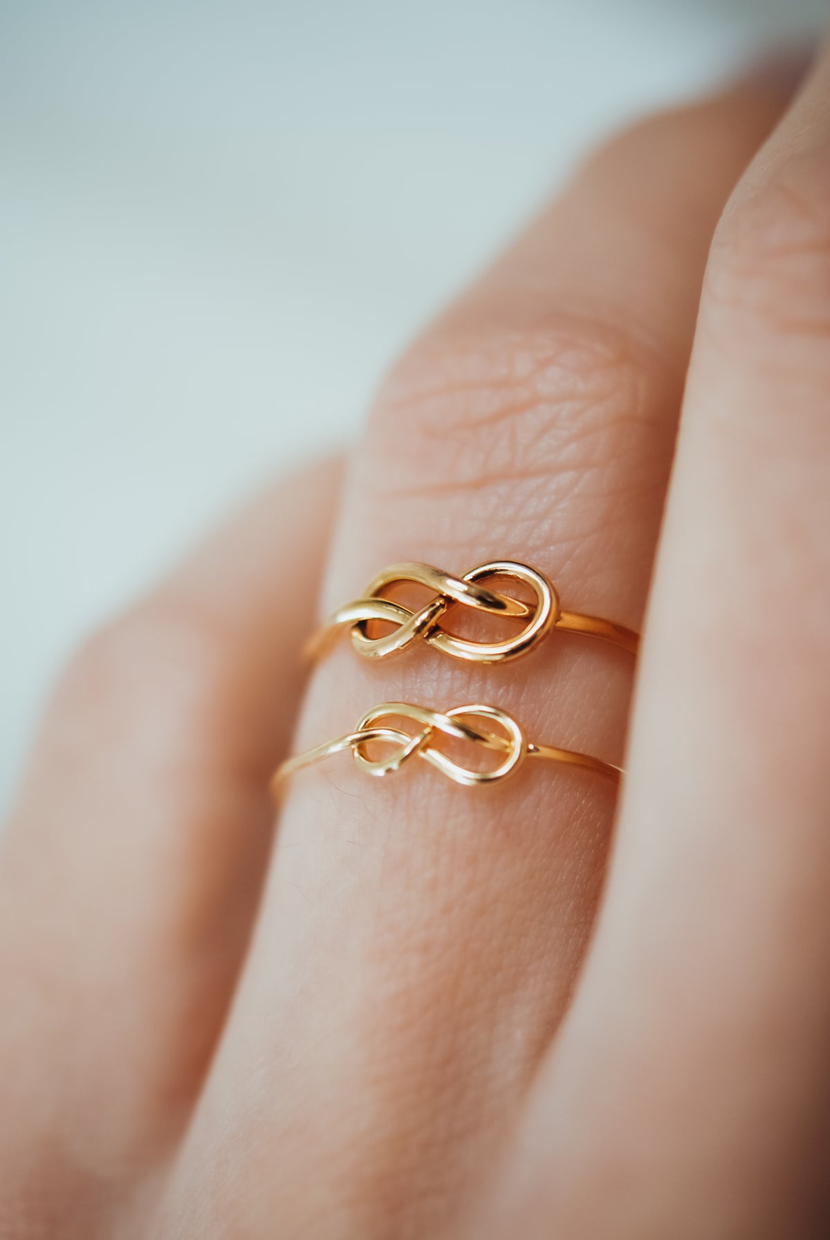 Infinity Knot Ring, Solid 14K Gold