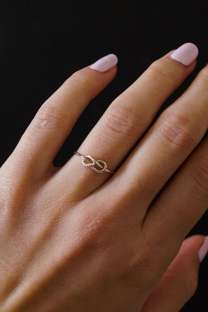 Infinity Knot Ring, Sterling Silver