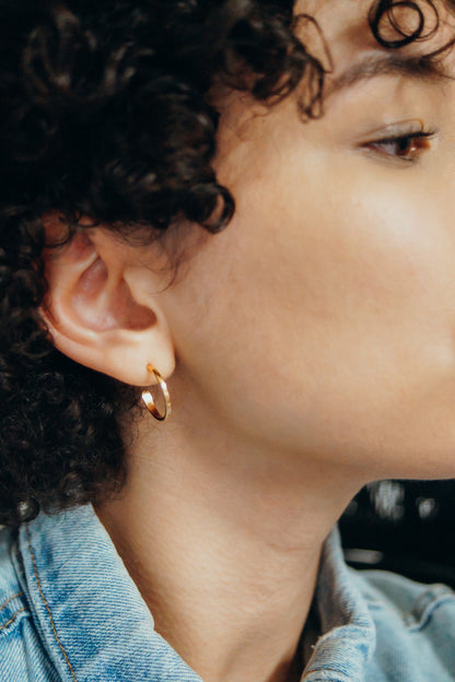 Sunburst Hoop Earrings, Gold Fill, Rose Gold Fill, or Sterling Silver