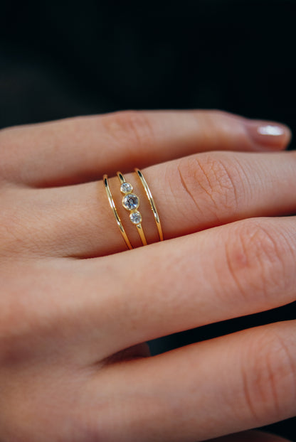 Medium Thick Ring, Solid 14K Gold