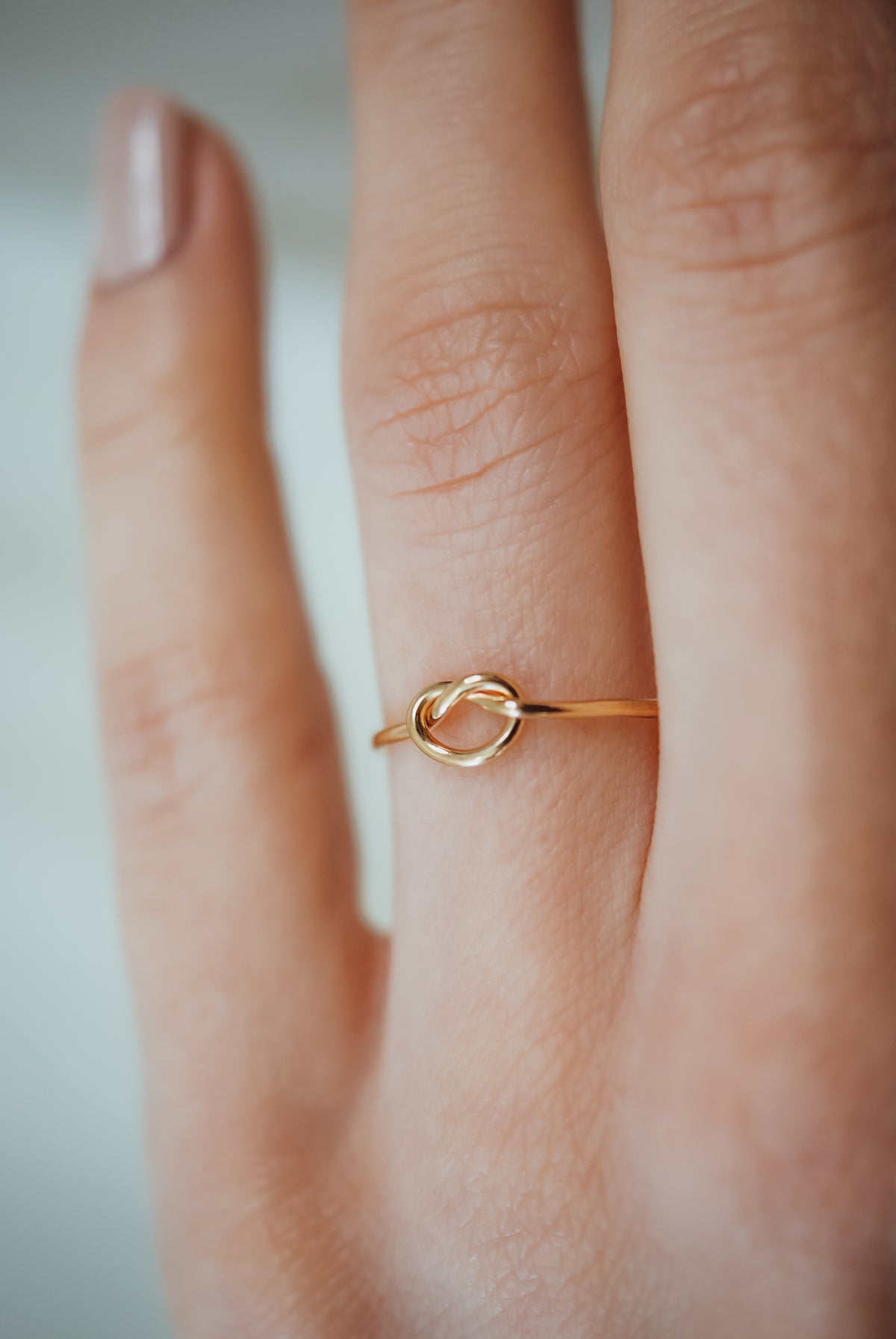 Open Knot Ring, Solid 14K Gold