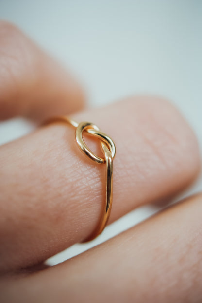 Open Knot Ring, Solid 14K Gold