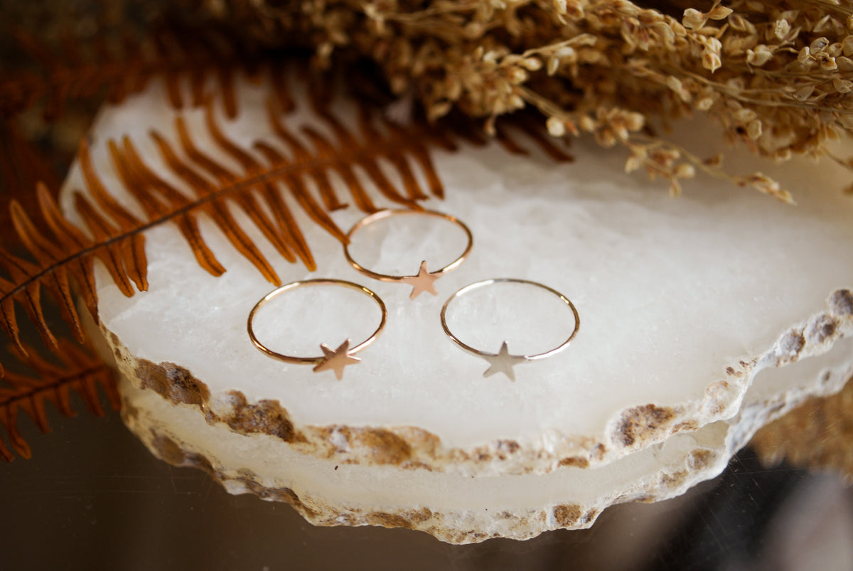 Star Ring, 14K Rose Gold Fill