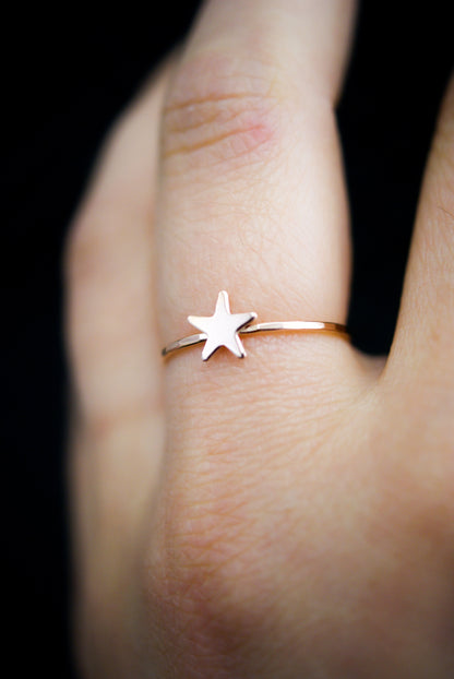 Star Ring, 14K Rose Gold Fill
