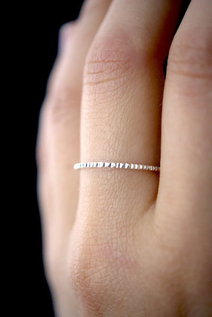 Lined Ring, Sterling Silver