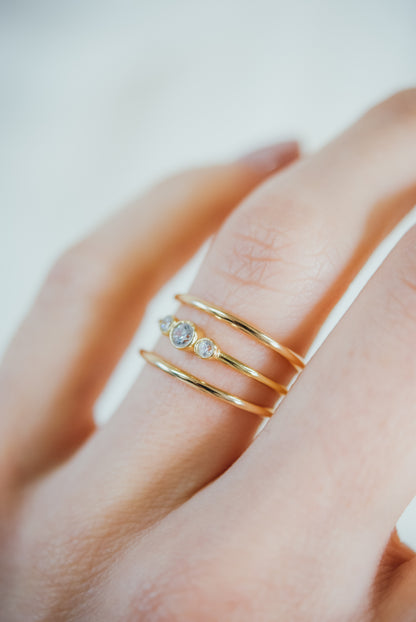 Thick Ring, Solid 14K Gold