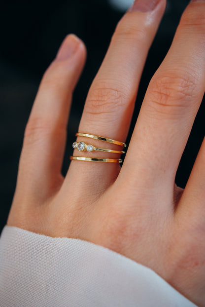 Thick Ring, Solid 14K Gold