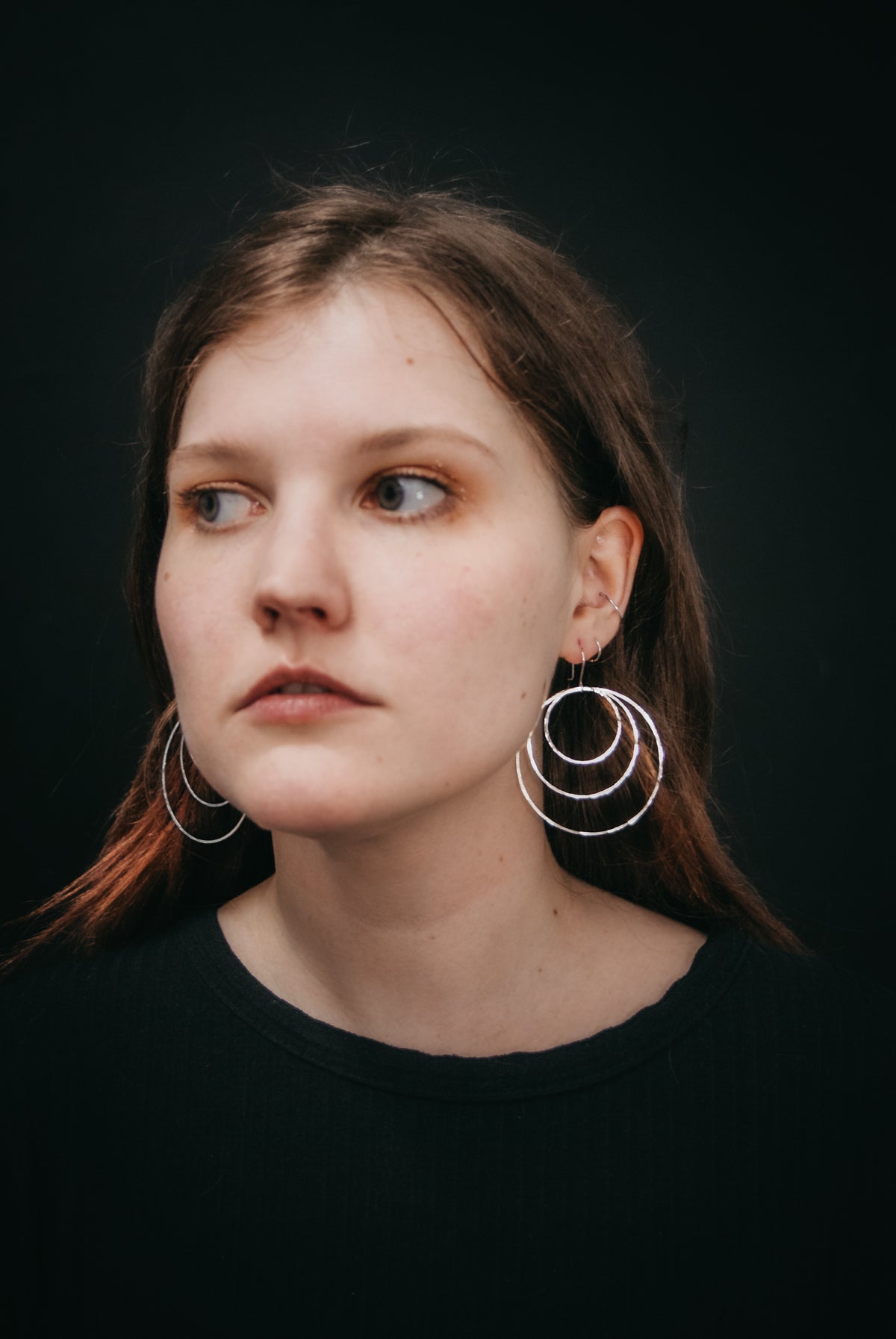 Triple Hoop Earrings, Gold Fill, Rose Gold Fill or Sterling Silver