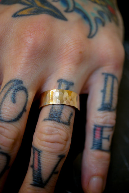 Wide Band, Solid 14K Gold